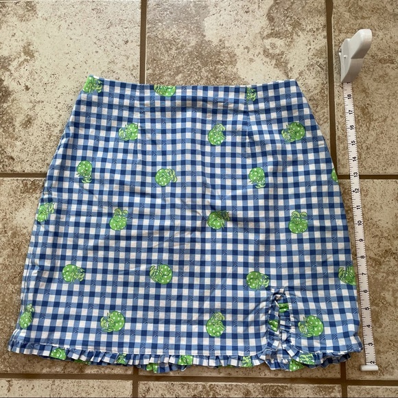 Lilly Pulitzer Green hermit crab Skirt 6 vintage - Picture 8 of 8